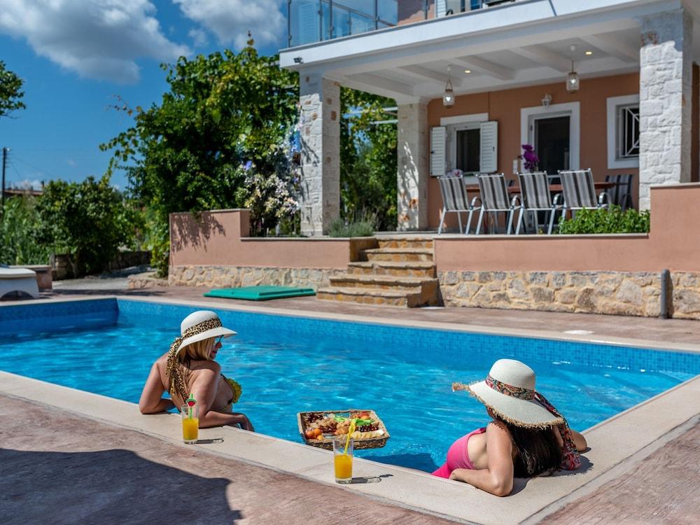 Villa in Zakynthos With Private Pool & Views Waterslide