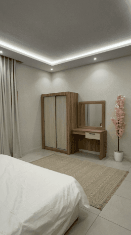 شقة بتصميم جذاب ودخول ذاتي | 5485 غرفة نوم